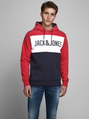 Červená mikina s kapucou Jack & Jones