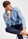 Tmavomodré oblekové nohavice s prímesou vlny Jack & Jones Laris galéria