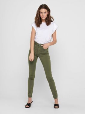 Zelené skinny fit nohavice Jacqueline de Yong Lara galéria