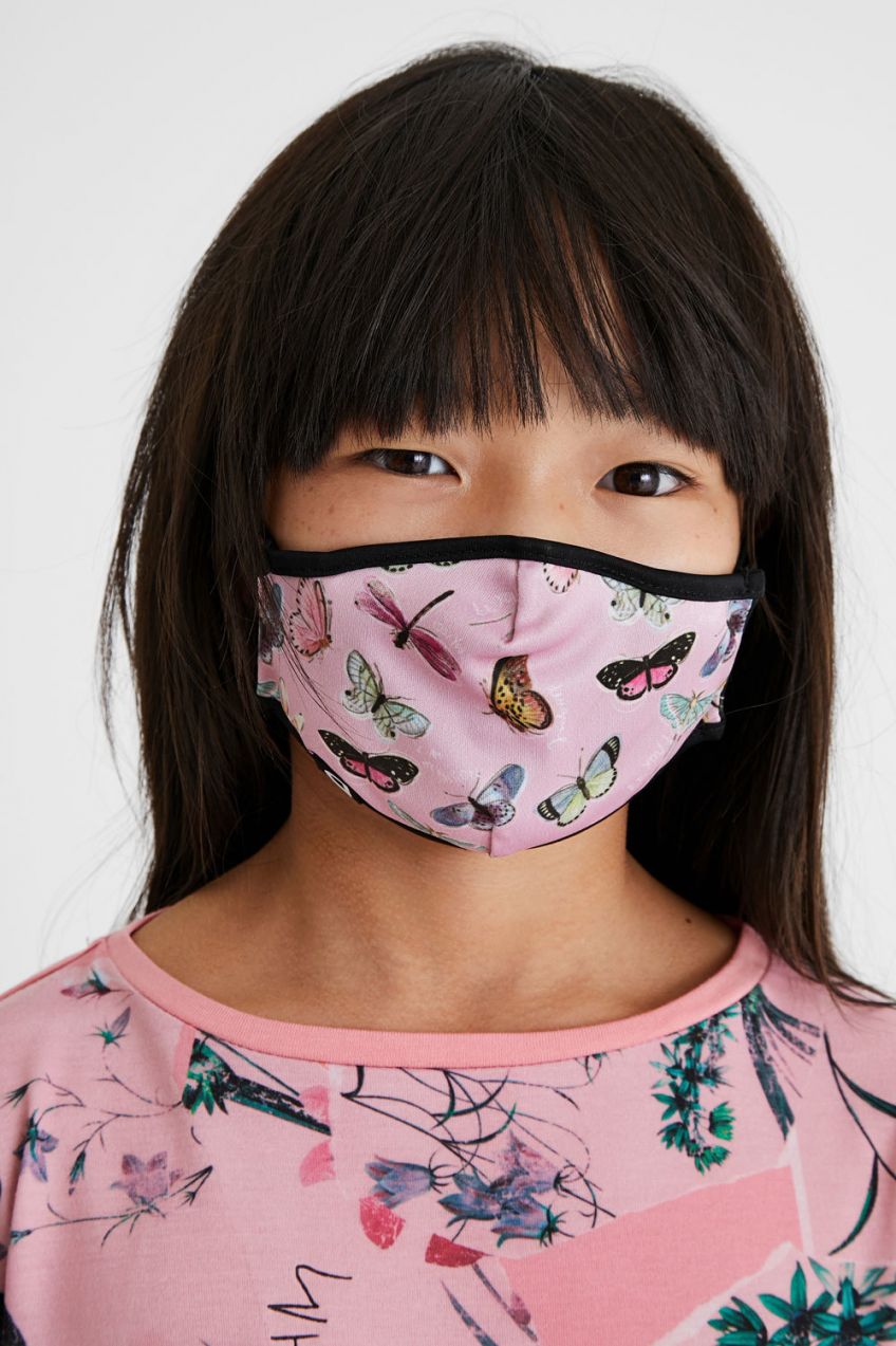 Desigual obojstranné detské rúško Mask Kids Mariposa