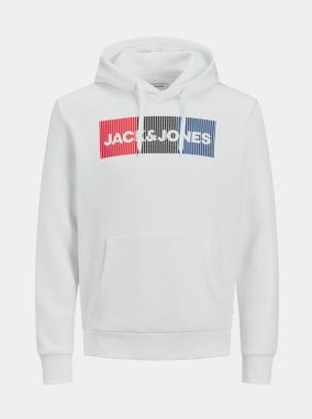 Biela mikina s kapucou Jack & Jones Corp galéria
