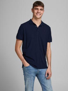 Tmavomodrá polokošeľa Jack & Jones