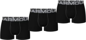 Boxerky Under Armour UA Charged Cotton 3in 3 Pack-BLK