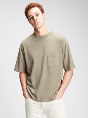 GAP béžové pánske oversized tričko