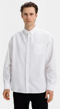 GAP biele pánska košeľa Oversized s vrecúškom