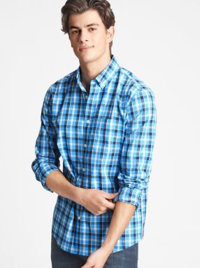 GAP modré pánska kockovaná košeľa