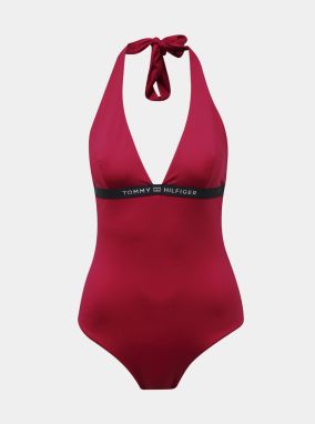 Tommy Hilfiger fuchsiové jednodielne plavky One Piece Halter galéria