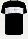Tommy Hilfiger čierne pánske tričko CN SS Tee Logo Flag galéria