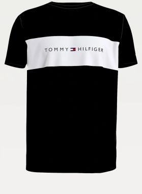 Tommy Hilfiger čierne pánske tričko CN SS Tee Logo Flag