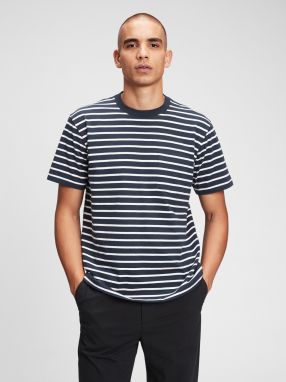 GAP modré pánske tričko organic cotton pocket t-shirt