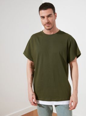 Trendyol zelené pánske oversized tričko