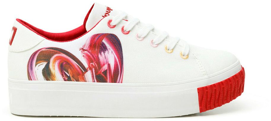Desigual biele tenisky na platforme Shoes Street Heart