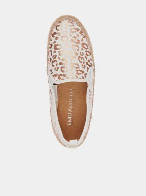 Biele dámske vzorované slip on EMU Australia galéria