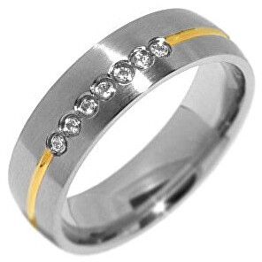 Silvego Snubný oceľový prsteň pre ženy PARIS RRC2048-Z 48 mm