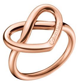 Calvin Klein Srdiečkový bronzový prsteň Charming KJ6BPR1001 55 mm