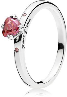 Pandora Strieborný prsteň You & Me 196574CZRMX 52 mm