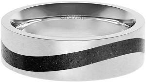 Gravelli Betónový prsteň Curve oceľová / antracitová GJRWSSA113 50 mm