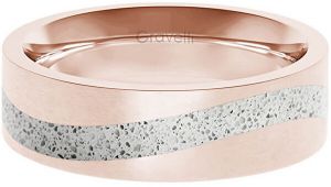 Gravelli Betónový prsteň Curve bronzová / sivá GJRWRGG113 50 mm