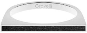 Gravelli Oceľový prsteň s betónom One Side oceľová / antracitová GJRWSSA121 50 mm