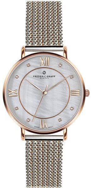Frederic Graff Rose Liskamm 2 tone. Steel + Rose Gold Mesh FAI-2718