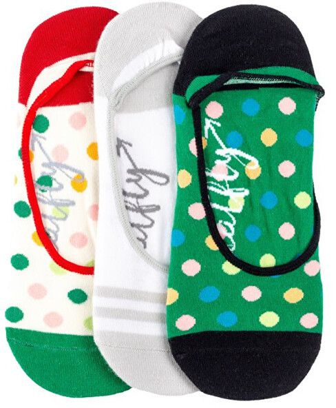 Meatfly 3 PACK - dámske ponožky Low socks S19 K / Green