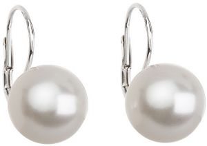 Troli Elegantné perlové náušnice s klapkou Pearl White 71106.1 71107.1 1 cm