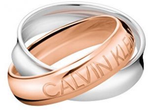Calvin Klein Bicolor oceľový prsteň Double KJDFPR2001 52 mm