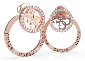 Guess Fashion bronzové náušnice 2v1 UBE79096