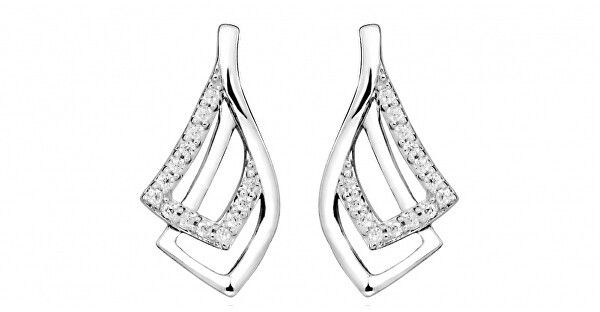 Silver Cat Elegantné náušnice so zirkónmi SC372