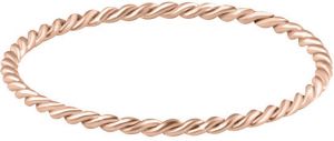 Troli Minimalistický pozlátený prsteň z ocele Rose Gold 50 mm