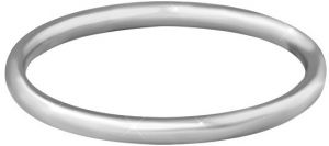 Troli Nežný minimalistický prsteň z ocele Silver 50 mm