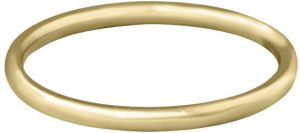 Troli Pozlátený minimalistický prsteň z ocele Gold 50 mm