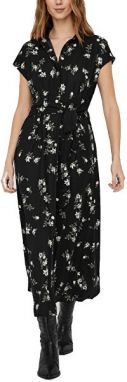 Vero Moda Dámske šaty VMFALLIE LONG 10233518 Black EXOTIC Hallie S