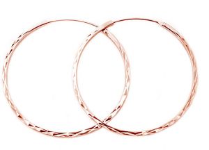 Beneto Módne pozlátené kruhové náušnice zo striebra AGUC2439 / SCS-ROSE 3 cm