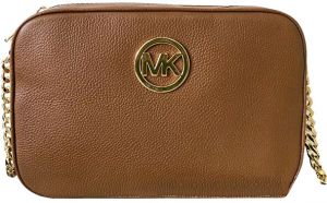 Michael Kors Dámska kožená crossbody kabelka 192317231328 luggage