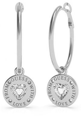 Guess Elegantné oceľové náušnice 2v1 From Guess With Love UBE70033