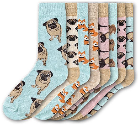 Funky Steps 8 PACK - dámske ponožky FSB202