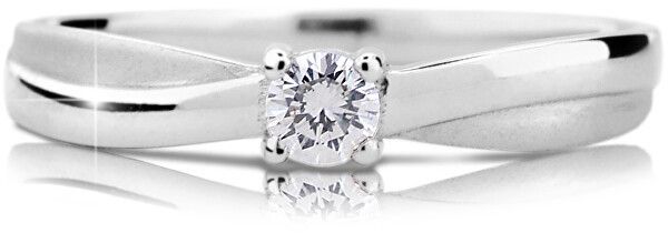 Cutie Diamonds Luxusné zásnubný prsteň z bieleho zlata s briliantom DZ6817-1906-00-X-2 48 mm