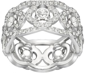 Swarovski Masívny prsteň s kryštálmi Swarovski Daylight 5184571 52 mm