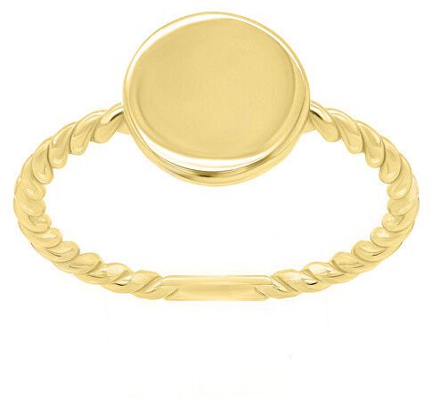 Brilio Silver Minimalistický pozlátený prsteň GR106Y 48 mm