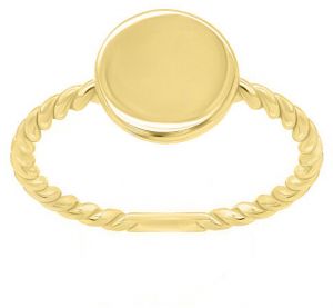 Brilio Silver Minimalistický pozlátený prsteň GR106Y 48 mm