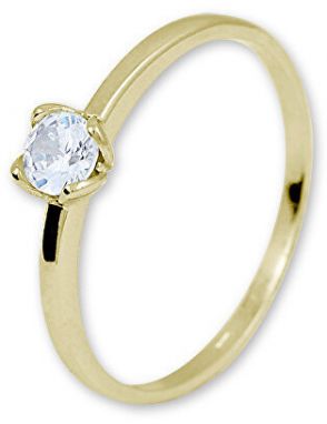 Brilio Zásnubný prsteň zo žltého zlata so zirkónom 226 001 01077 48 mm