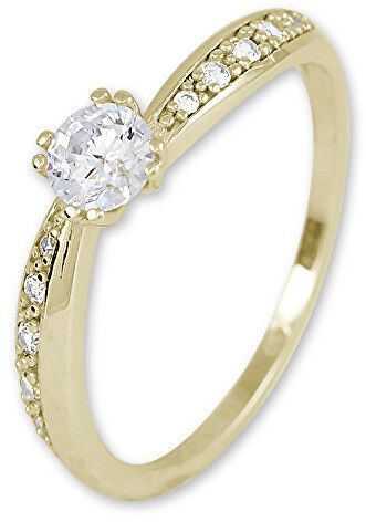 Brilio Zlatý prsteň s kryštálmi 229 001 00830 00 51 mm