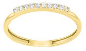 Brilio Elegantný prsteň zo žltého zlata so zirkónmi GR067YAU 48 mm