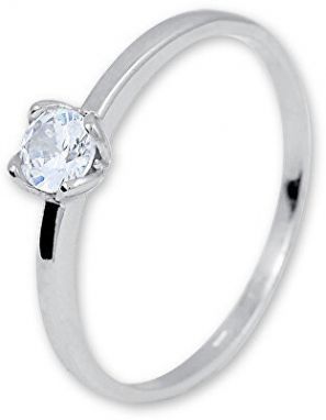Brilio Silver Nežný strieborný prsteň so zirkónom 426 001 00576 04 48 mm