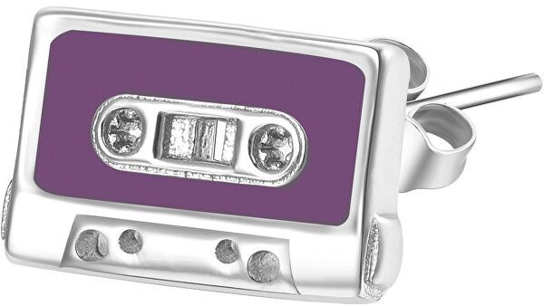 Rosato Strieborná single náušnice Rádiová kazeta Storie RZO025R