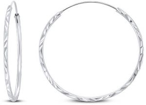 Brilio Silver Nadčasové strieborné kruhové náušnice EA01 1,5 cm