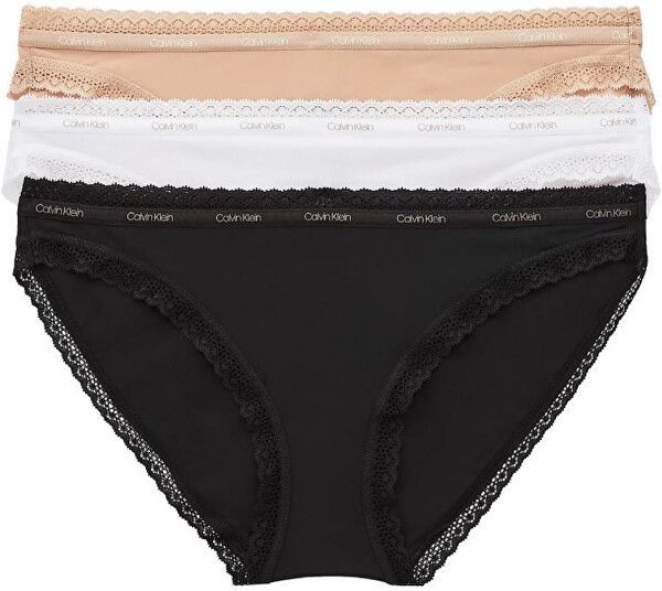 Calvin Klein 3 PACK - dámske nohavičky Bikini QD3804E-FIY XL