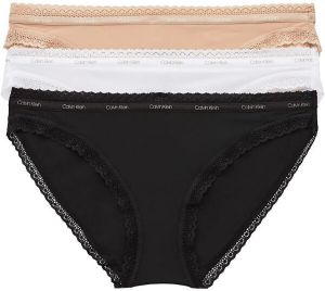 Calvin Klein 3 PACK - dámske nohavičky Bikini QD3804E-FIY XL