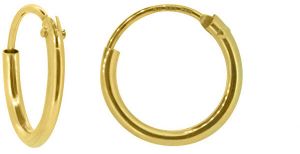 Brilio Nežné dámske náušnice kruhy zo žltého zlata P005.740111304DK.74 1,1 cm